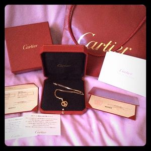 Cartier 18K pink gold heart necklace